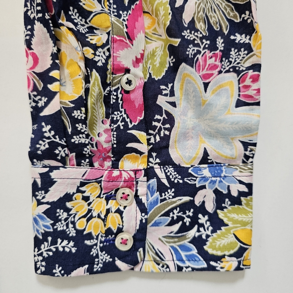 Talbots Cotton button front shirt Lush Garden size XL - Picture 5 of 7